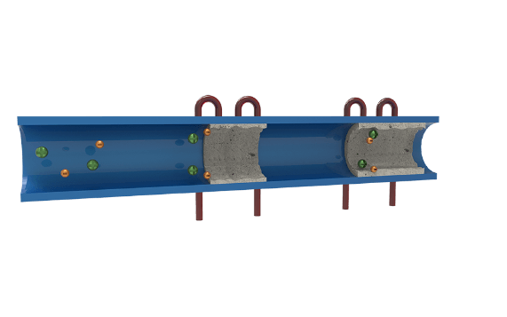 Onbehandeld water in een waterleiding die niet door hydroFLOW wordt beschermd